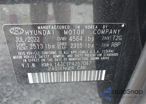 2023 Hyundai Sonata N Line из США, поврежденный, VIN KMHL14JC1PA257047